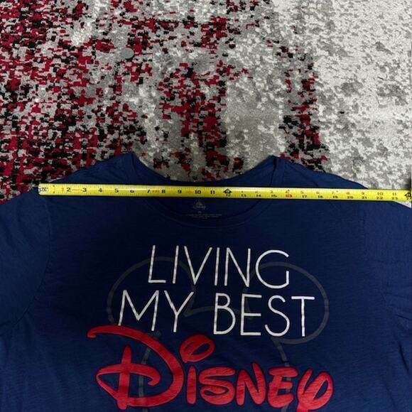 Sz 2XL Disney Official Merch Navy Blue Living My Best Disney Life Men's Shirt - Picture 4 of 12
